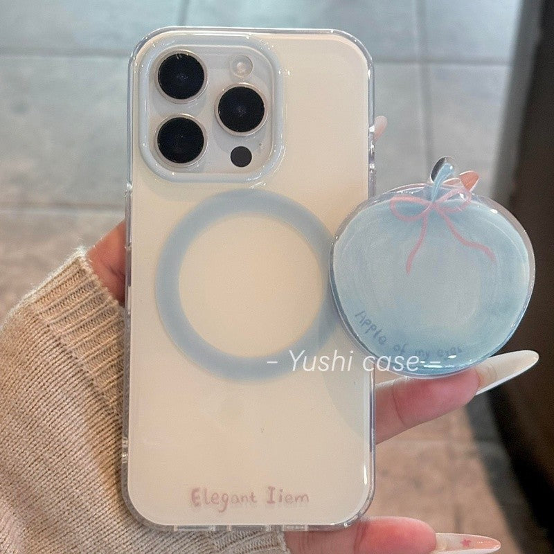 Blue Magnetic Stand Phone Case for iPhone 16 Pro and 17