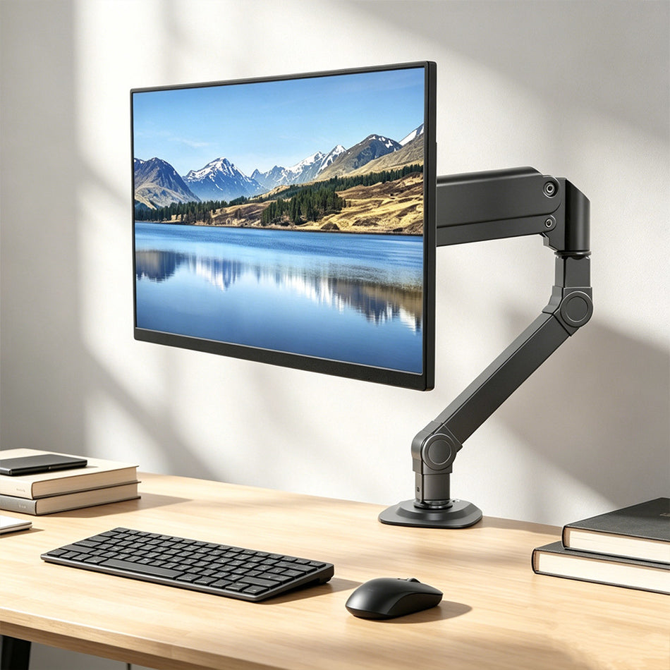 Gas Spring Monitor Arm with Table Clip for 13–32 Inch Screens
