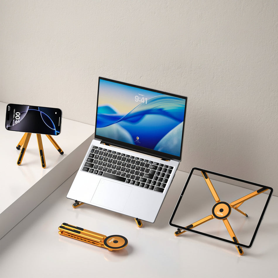 Magnetic Aluminum Laptop Stand with Adjustable Height and Cooling