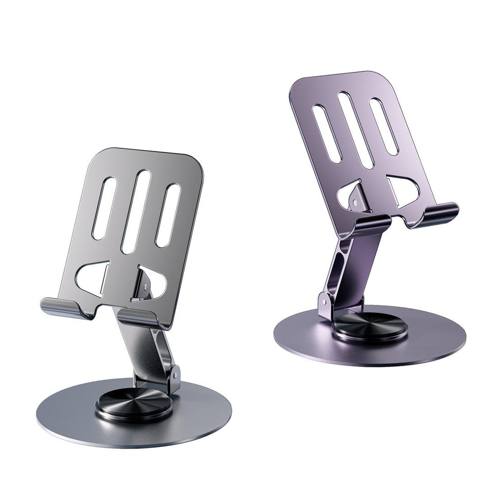 All-Metal Rotating Foldable Desktop Mobile Phone Stand