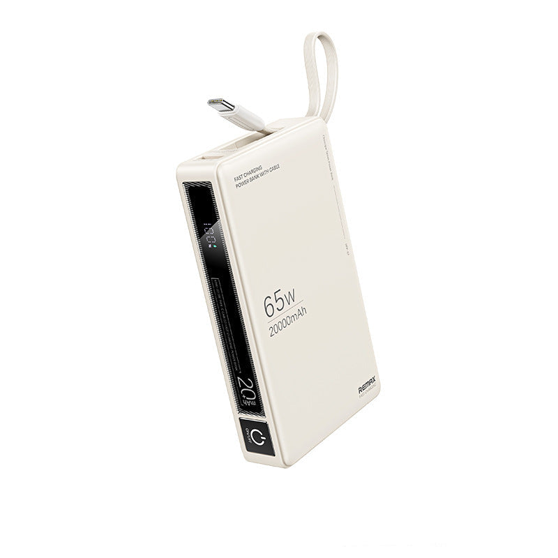 Remax Probe 65W Fast Charging 20000mAh Power Bank with Cable
