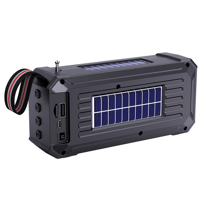 Dual Solar-Powered Bluetooth Speaker with Card Slot and Portable Design