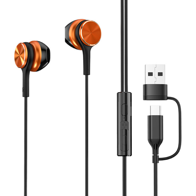 2m USB Type-C Wired Gaming Headset with Digital Audio Monitor