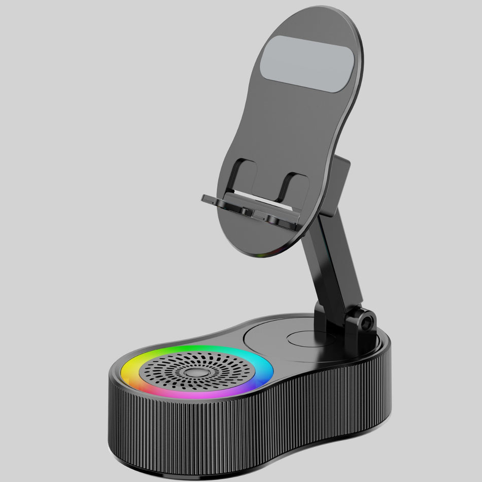 Wireless Bluetooth Speaker with Phone Holder and Power Bank