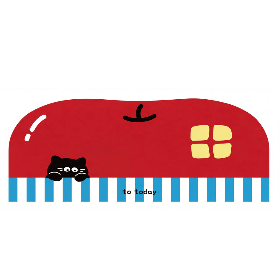 Cute Apple Cat Cartoon Leather Mouse Pad Waterproof Desk Mat