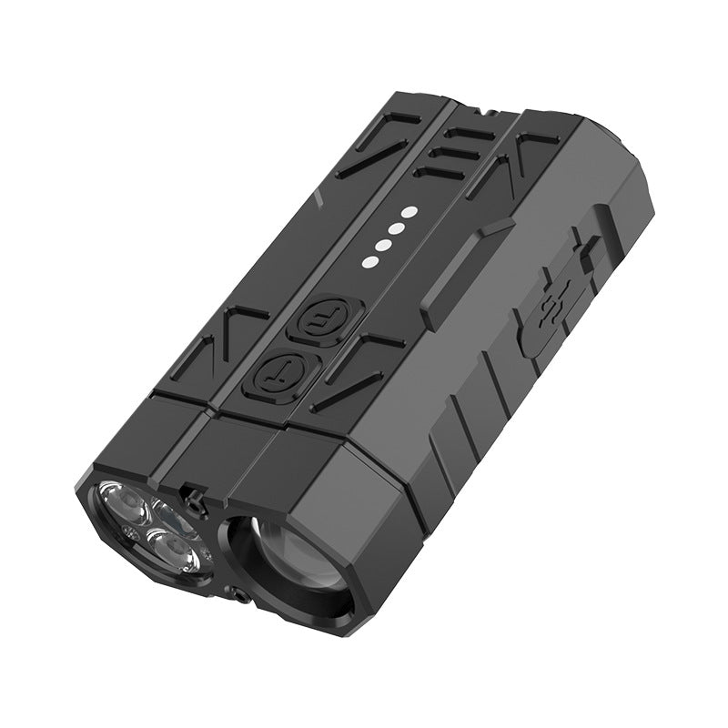 Portable Outdoor LED Flashlight Strong Light Fixed Focus Zoom