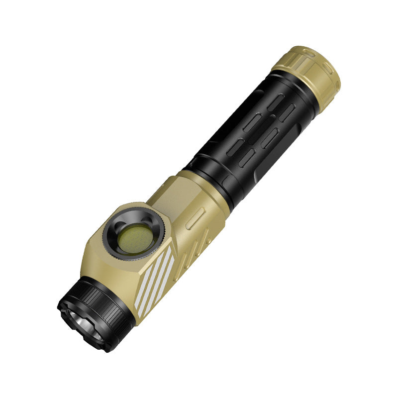 L-Shaped Magnetic COB Flashlight with Laser and Side Light