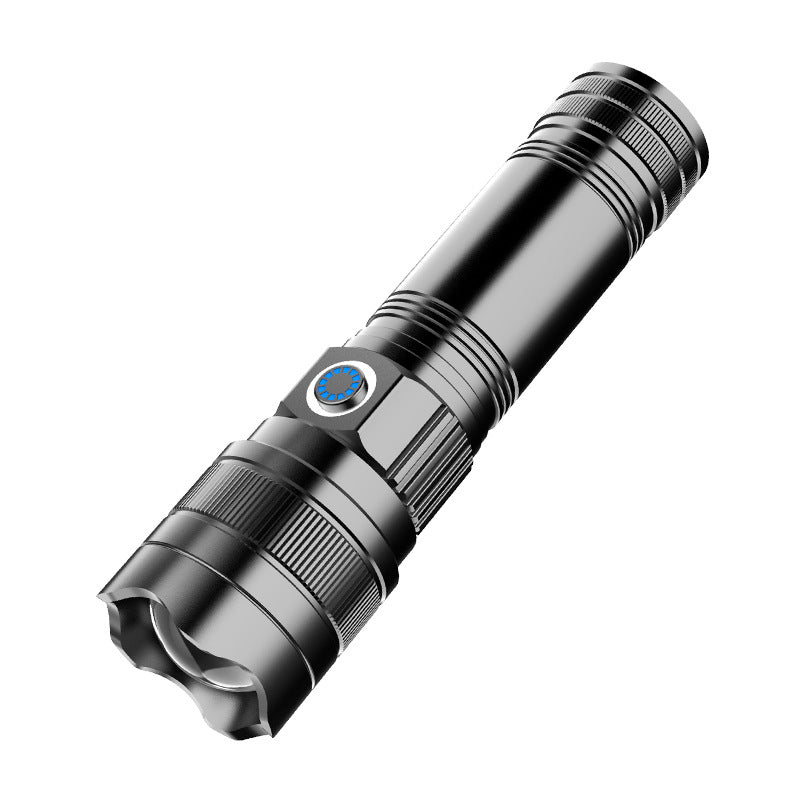Aluminum Alloy Rechargeable Flashlight Long Range Telescopic Dimming