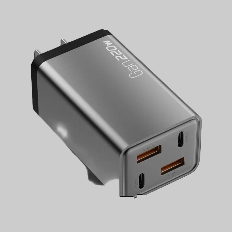 220W GaN Multi-Port A+C Fast Charging Adapter with Load Sharing