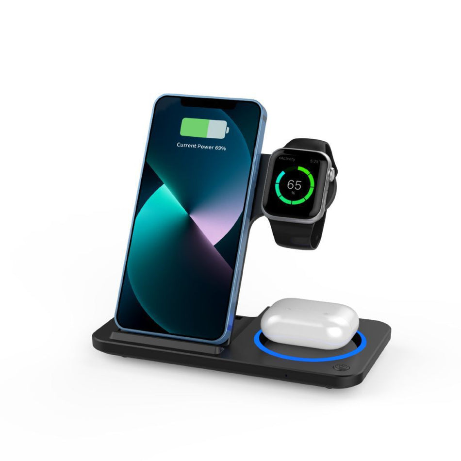 Foldable 3-in-1 Magnetic Wireless Charger with Night Light