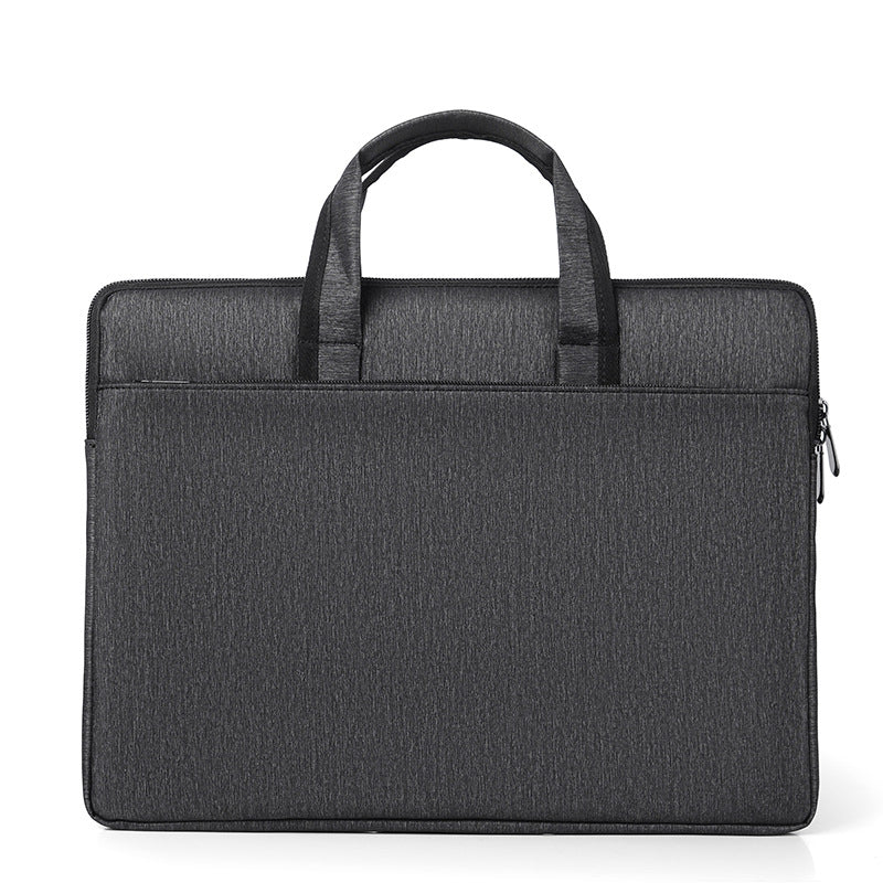 Men's Large Capacity Laptop File Bag Solid Color Business Handbag
