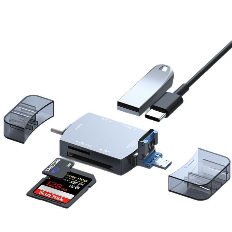 Type-C Four-in-One OTG Card Reader USB Adapter Converter