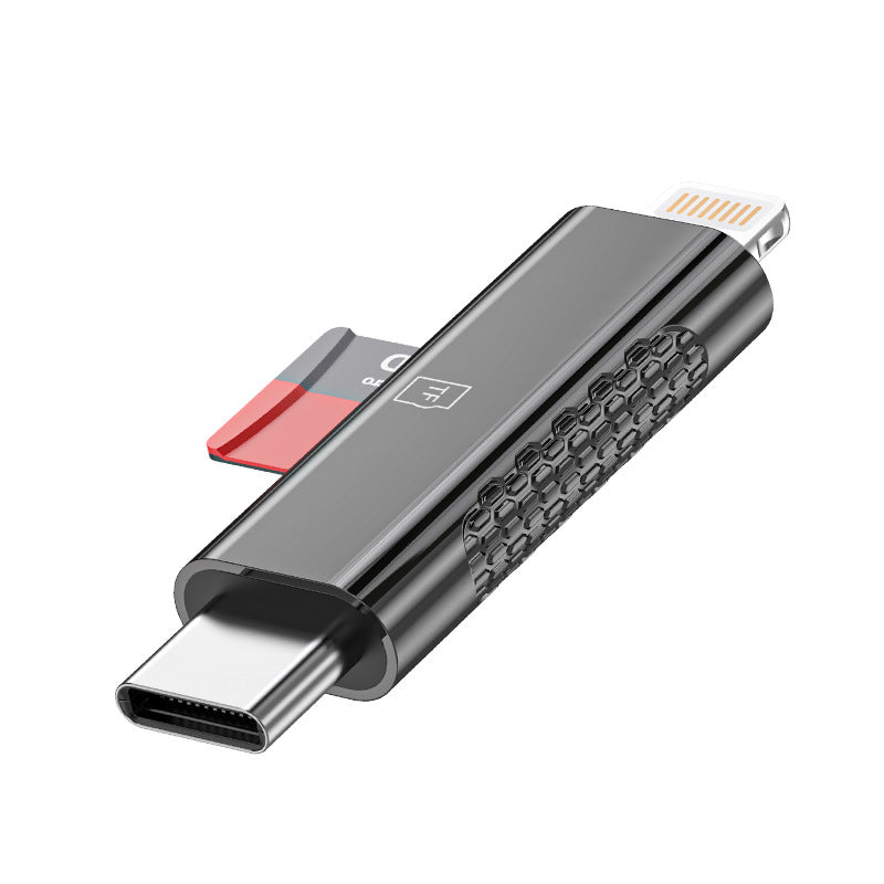 Three-in-One Type-C OTG TF Card Reader for Apple Devices