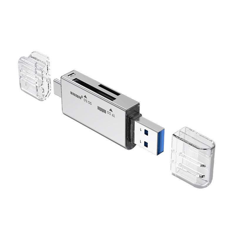 Dual USB 3.0 Type-C SD TF High-Speed Two-in-One Card Reader