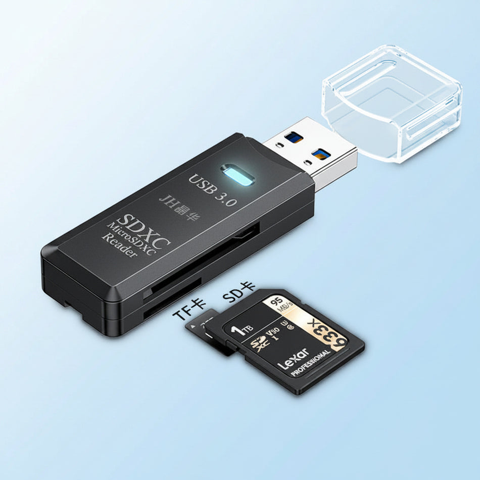 USB 3.0 Multi-Function SD TF Card Reader for Camera Recorder