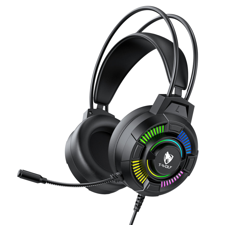 T-Wolf H140 RGB Gaming Headset with Microphone and Stereo