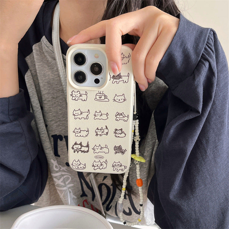 Cute Small Cat Phone Case for iPhone 15 Pro Max