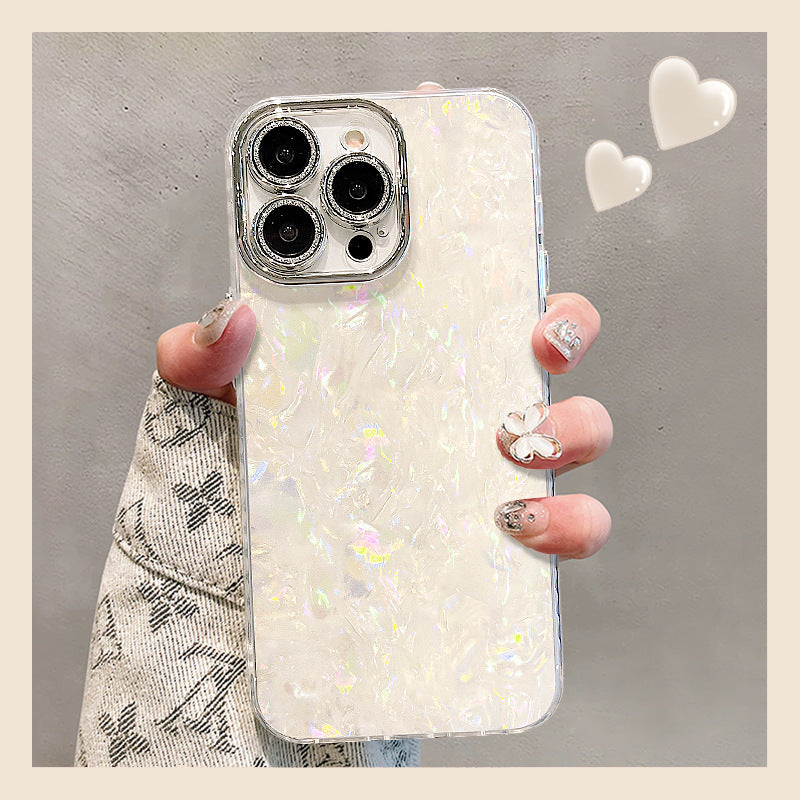 Light Luxury Full-Coverage iPhone Case with Lens Film