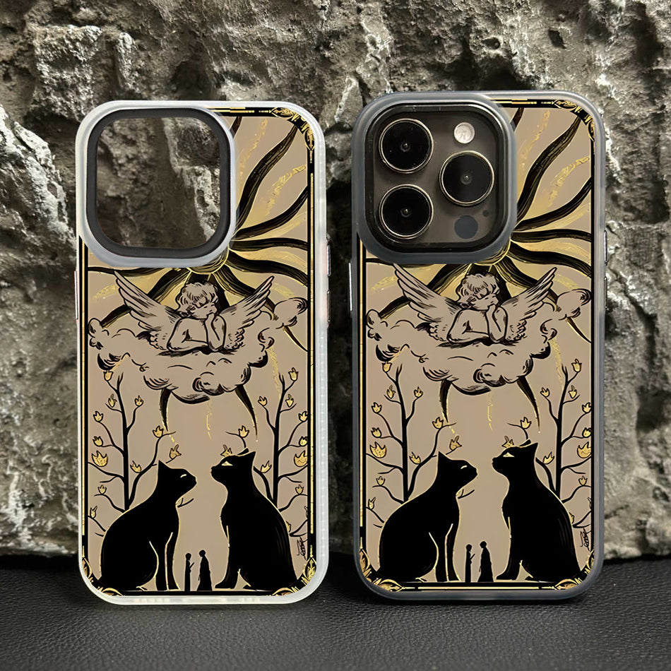 Sun Black Meow Magnetic Phone Case for iPhone 17 Pro Max