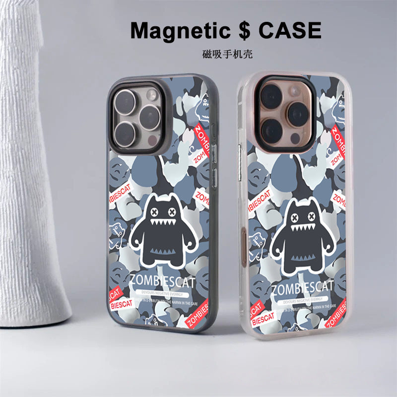 Cute Cartoon Bear Magnetic Phone Case for Apple 17 Pro