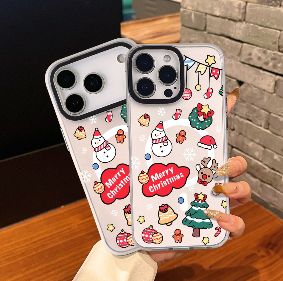 Christmas Cartoon Magnetic Phone Case for Apple 17 Pro Max