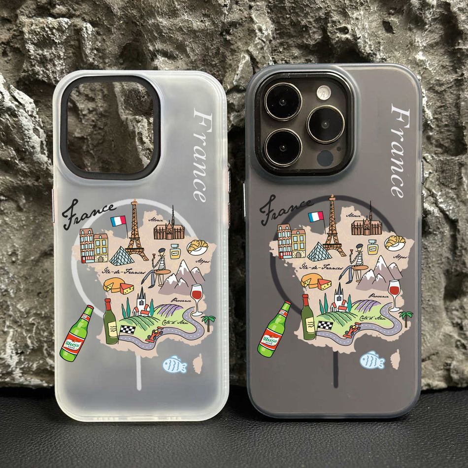French-Inspired Magnetic Phone Case for Apple 17 Series