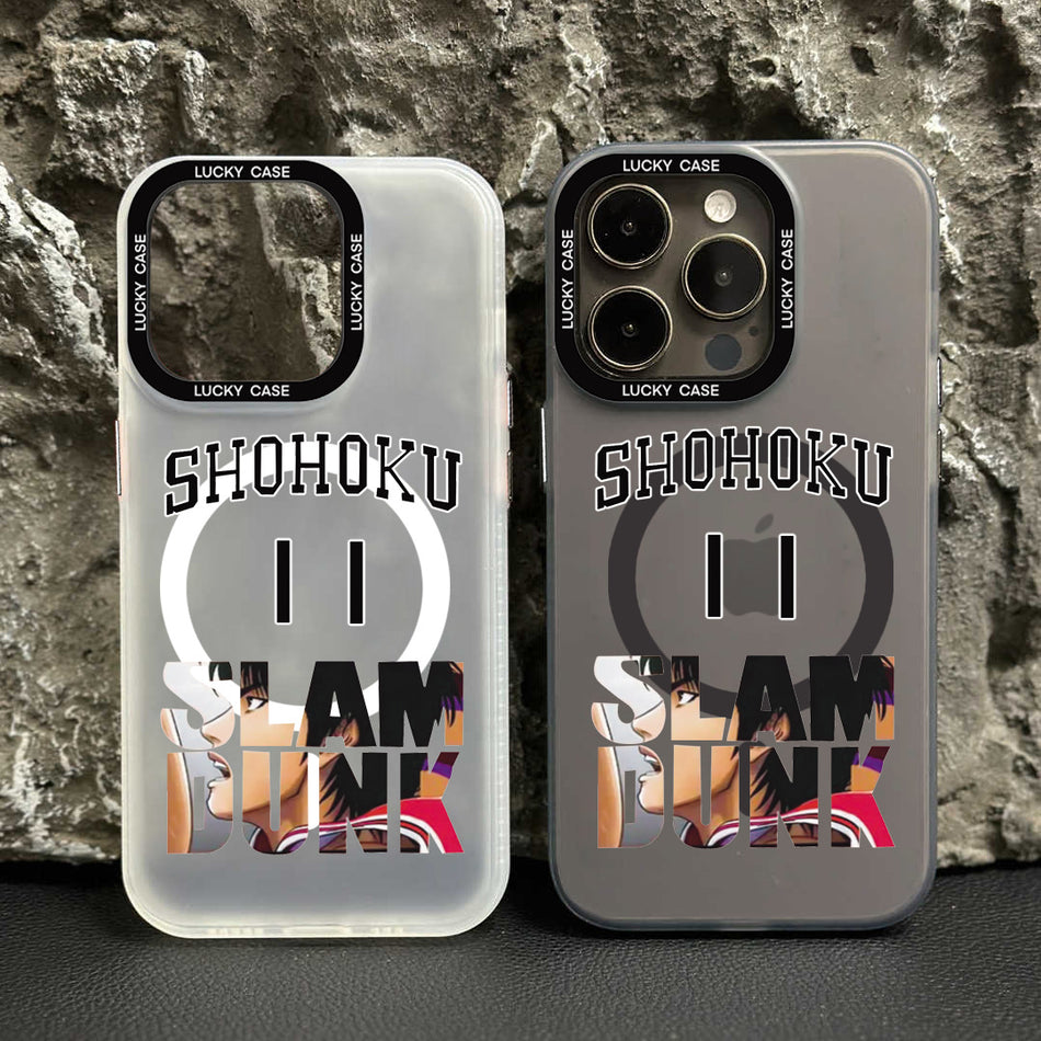 Basketball Magnetic Anti-Fall Transparent Phone Case for Apple 17 Pro Max