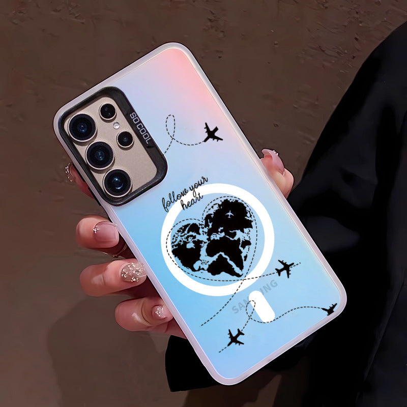 Heart-Shaped Magnetic Anti-Drop Phone Case for Samsung S23 Ultra