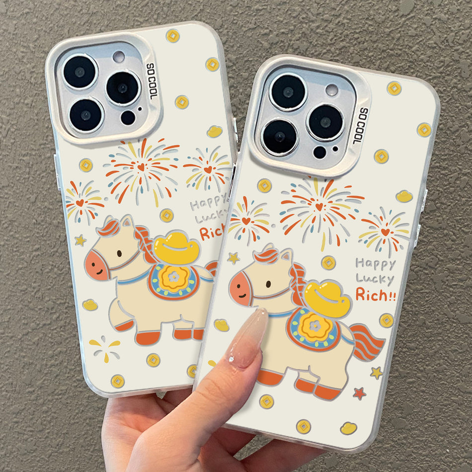 Simple Good Luck Phone Case for Apple 17 Series and 16 Pro Max
