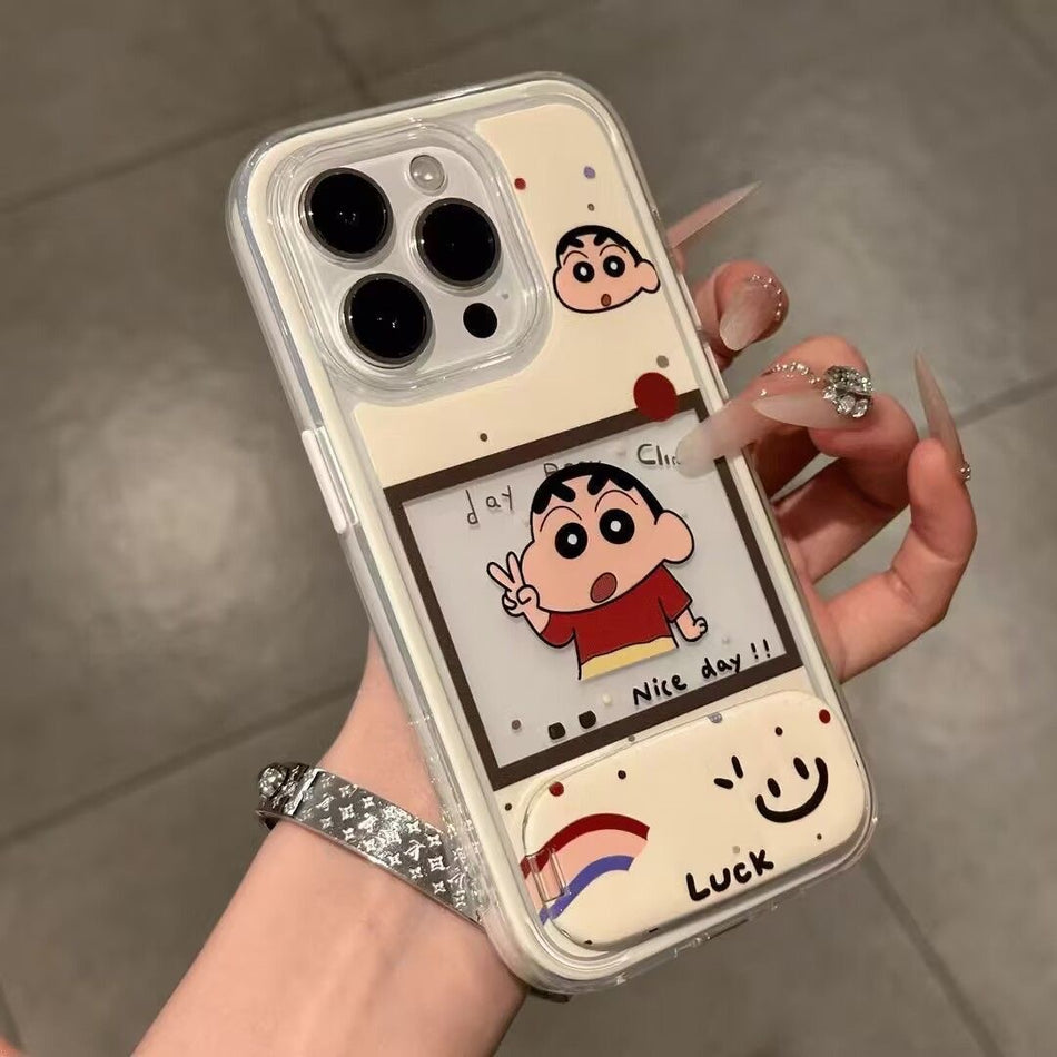 Horse Pattern Phone Case with Stand for iPhone 15 16 Pro