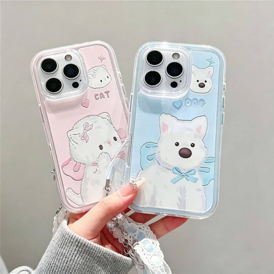Cute Puppy Phone Case for iPhone 14 15 16 Pro Max 17 Pro Max