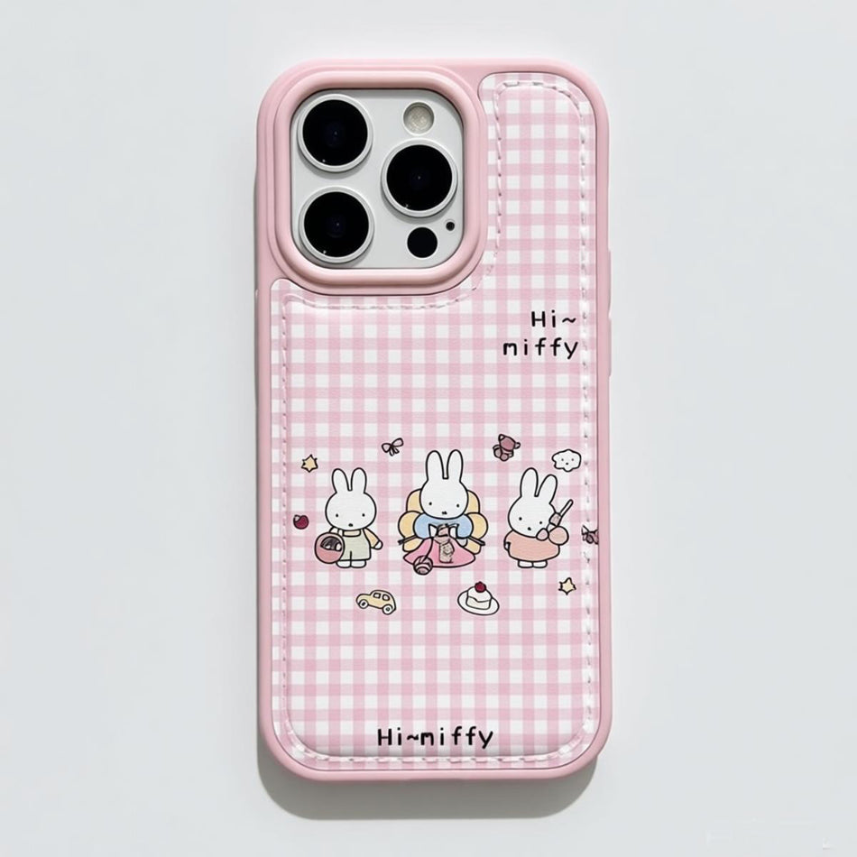 Cute Miffy Bunny Phone Case for iPhone 15 16 Pro 17 18 Pro Max