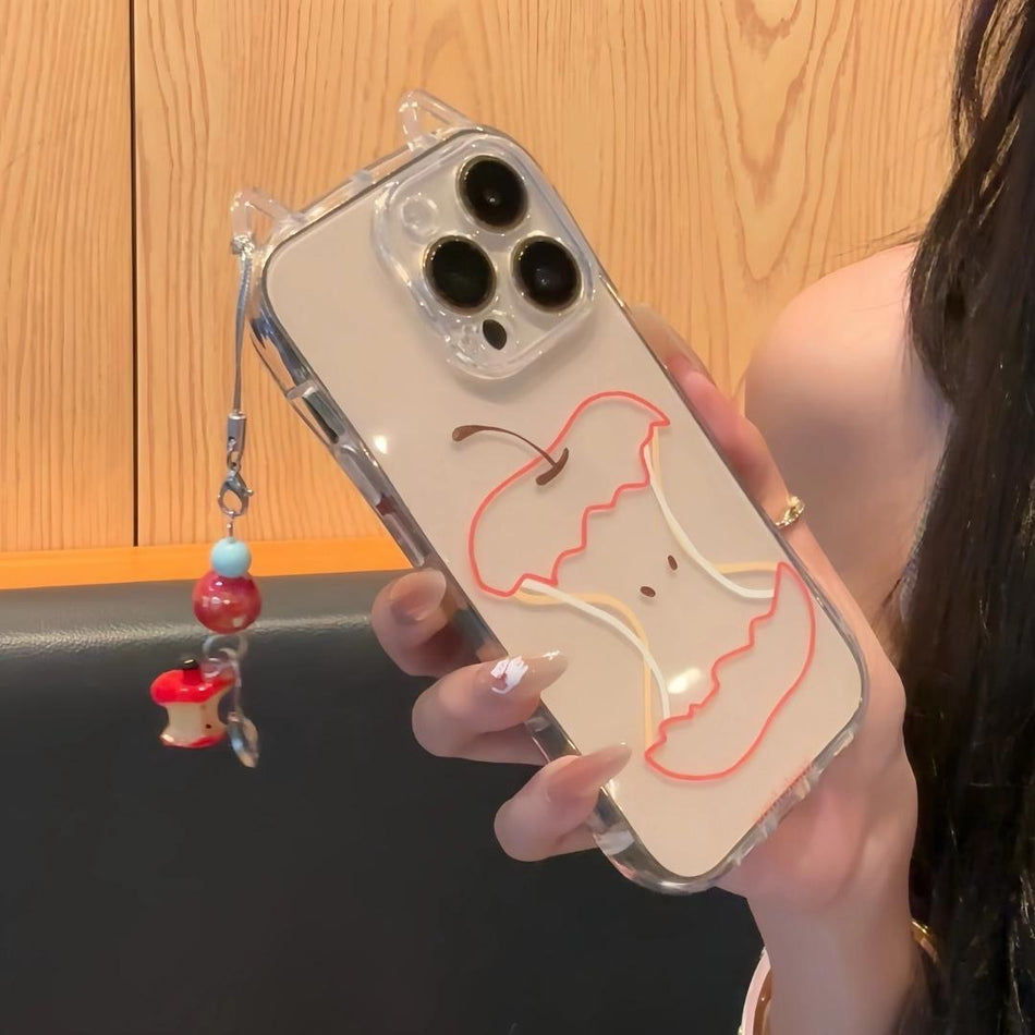 Korean Cat Ear TPU Phone Case for iPhone 15 16 Pro 17 Pro Max