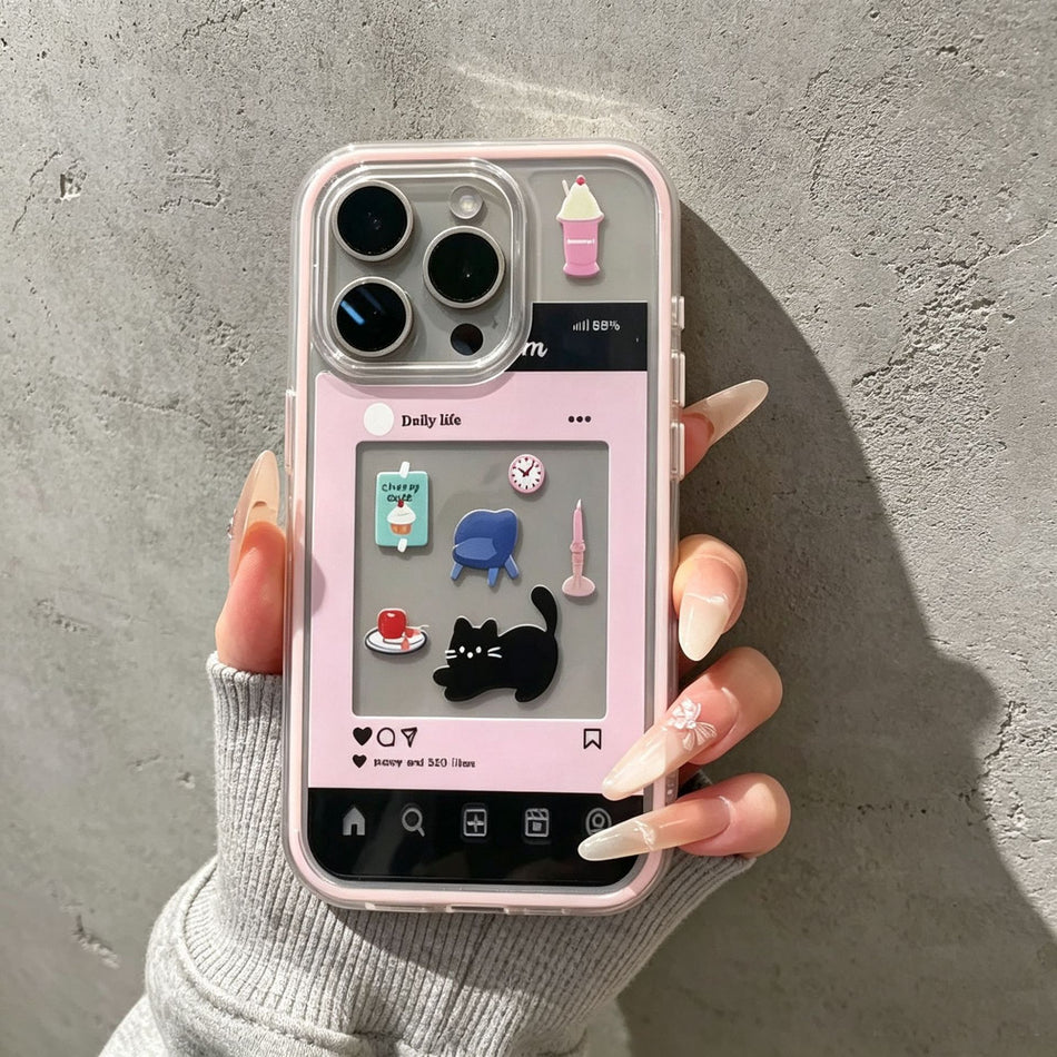 Cute Cartoon Phone Case for iPhone 15 16 Pro Max 17 Pro Max