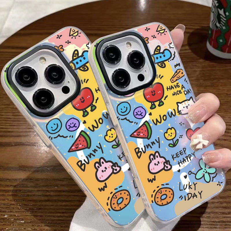 Colorful Laser Magnetic Phone Case for iPhone 15 16 Pro