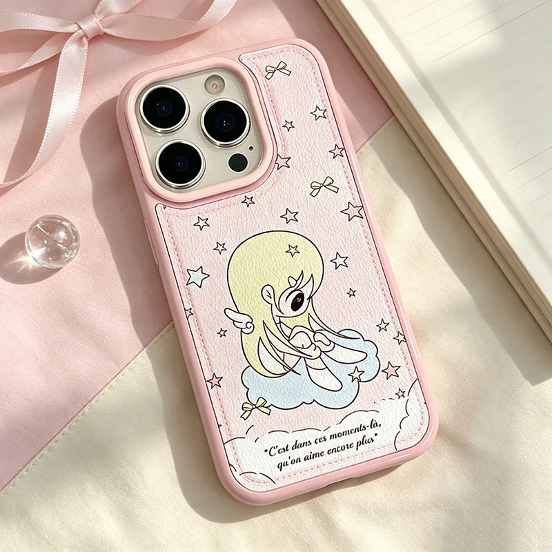 Xiaoyu Leather Phone Case with Raised Design for Apple