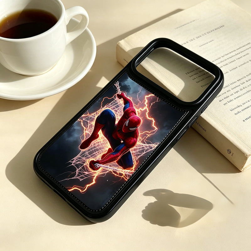 Spider-Man Leather Embossed Phone Case with Large Openings