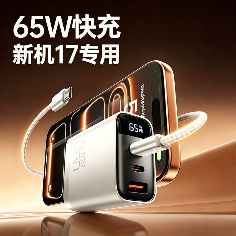 45W/65W GaN 3-Port PD Charger with Digital Display