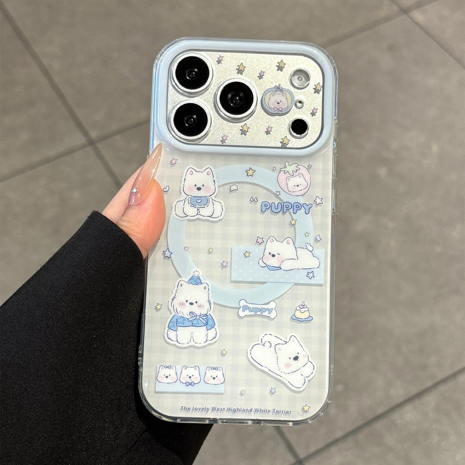 Starry West Highland Magnetic Phone Case with Precise Cutouts for iPhone