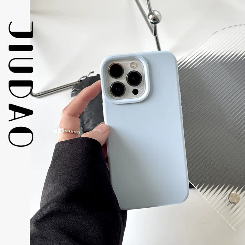 Solid Color Liquid Silicone Double-Layer Phone Case for iPhone 17 Pro Max
