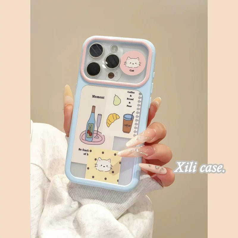 Coffee Croissant Puppy Collage Phone Case for iPhone 17 Pro Max