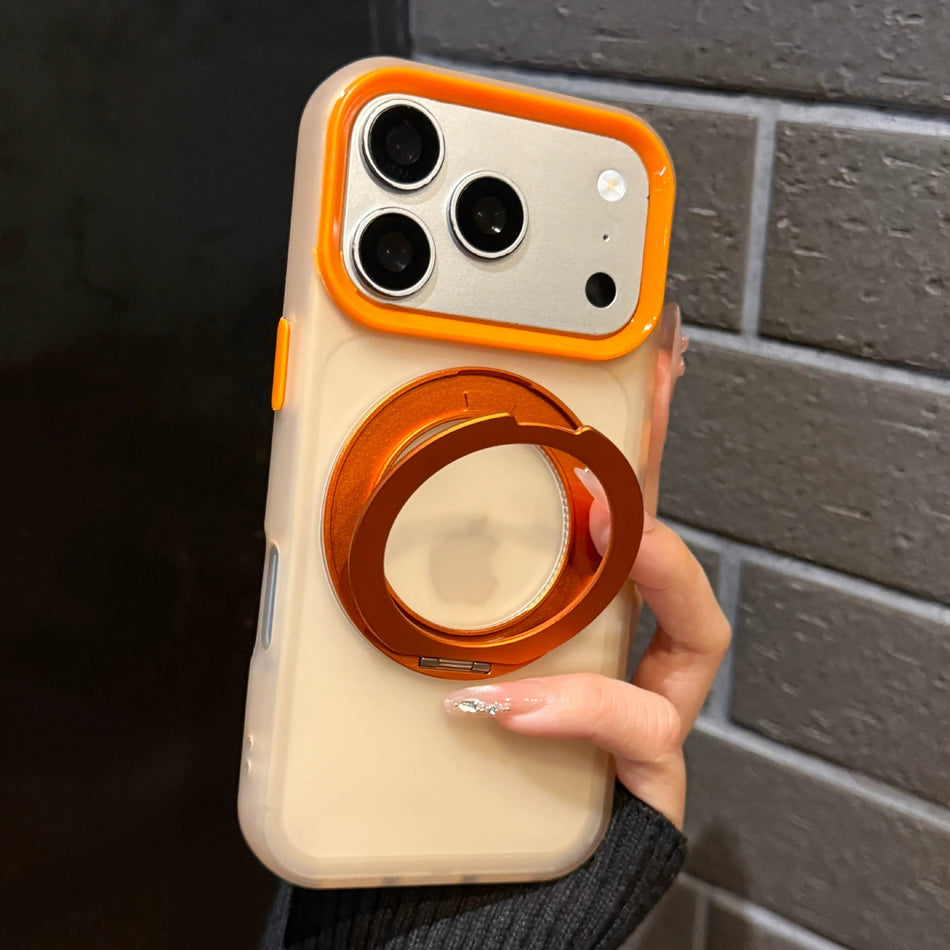 Couple 360° Rotating Magnetic Stand Case with Large Window for iPhone