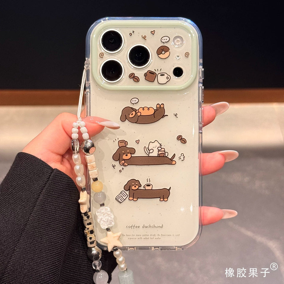 Splash-Ink Dachshund Kitten Double-Layer Hard Case for iPhone 17