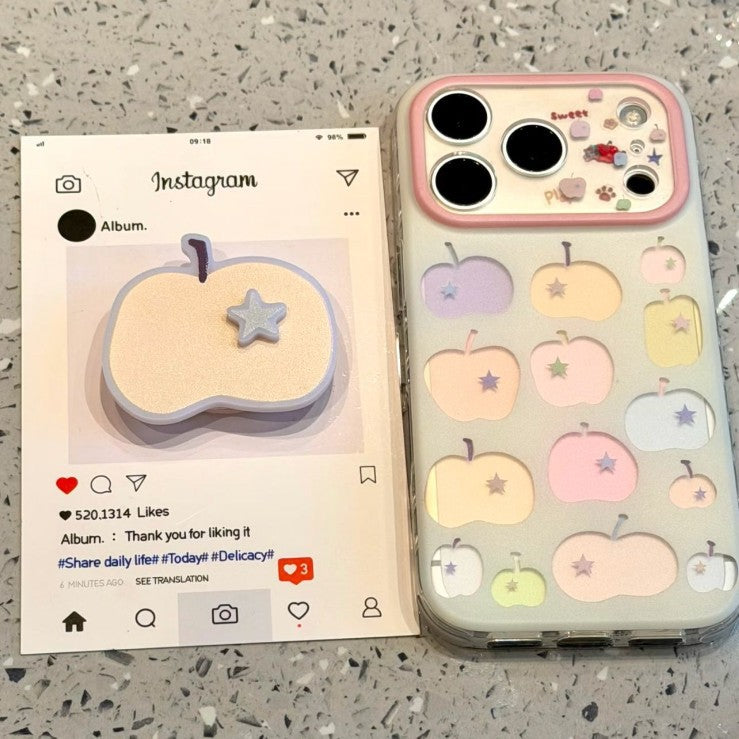Colorful Apple-Themed Phone Case for iPhone 17 Pro Max