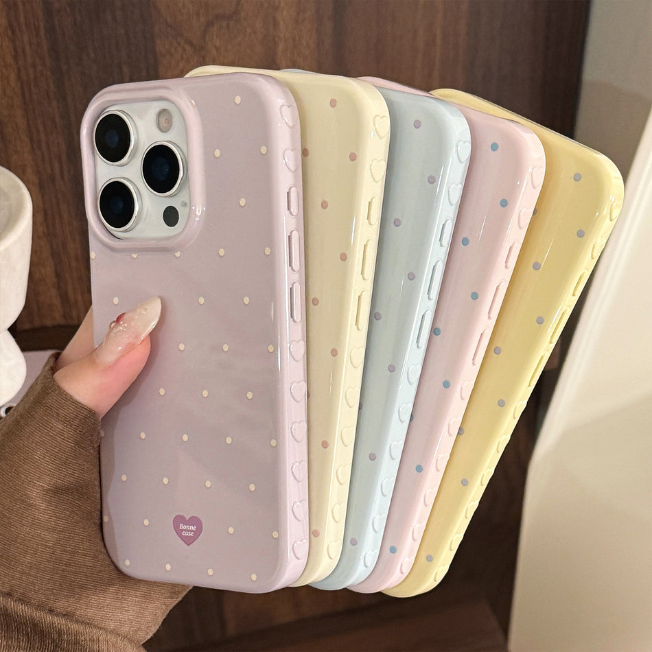 Color-Block Polka Dot Magnetic Phone Case for iPhone 17