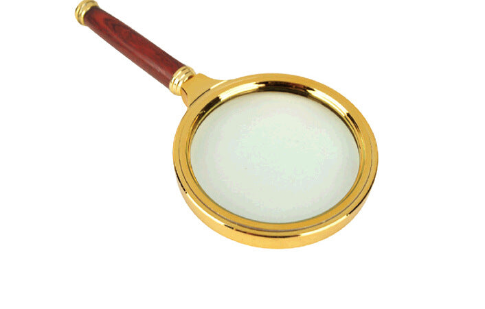 10X 80mm Handheld Magnifying Glass with Wooden Handle