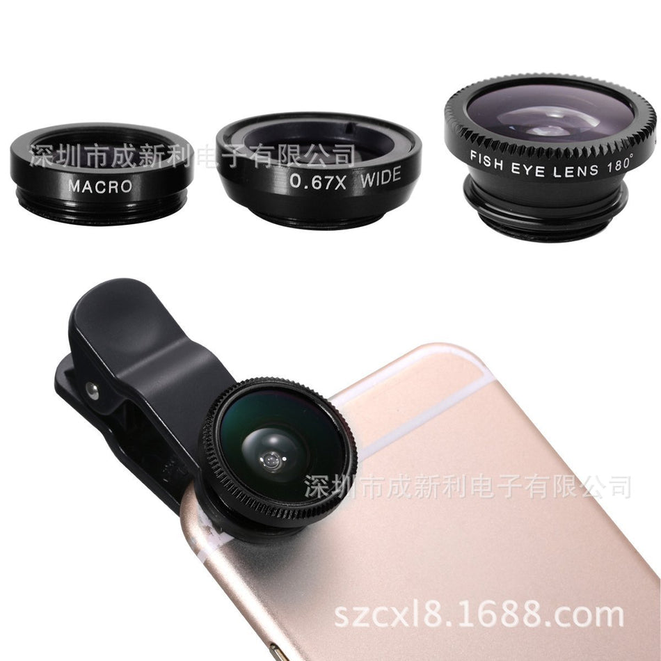 0.67X Fisheye Macro 3-in-1 Mobile Phone Lens Wholesale