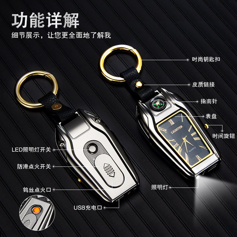 HF-22 Multifunctional Outdoor Keychain – Lighter & Compass