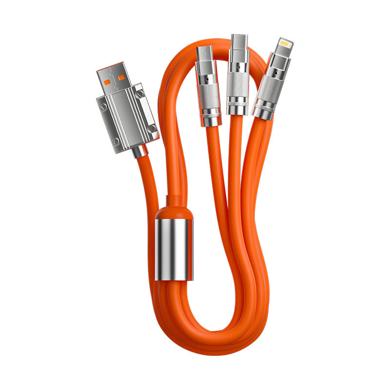 120W 3-in-1 Fast Charging Car Data Cable USB