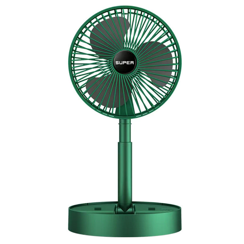 Foldable Telescopic Desktop Fan – Quiet & Portable for Dorms